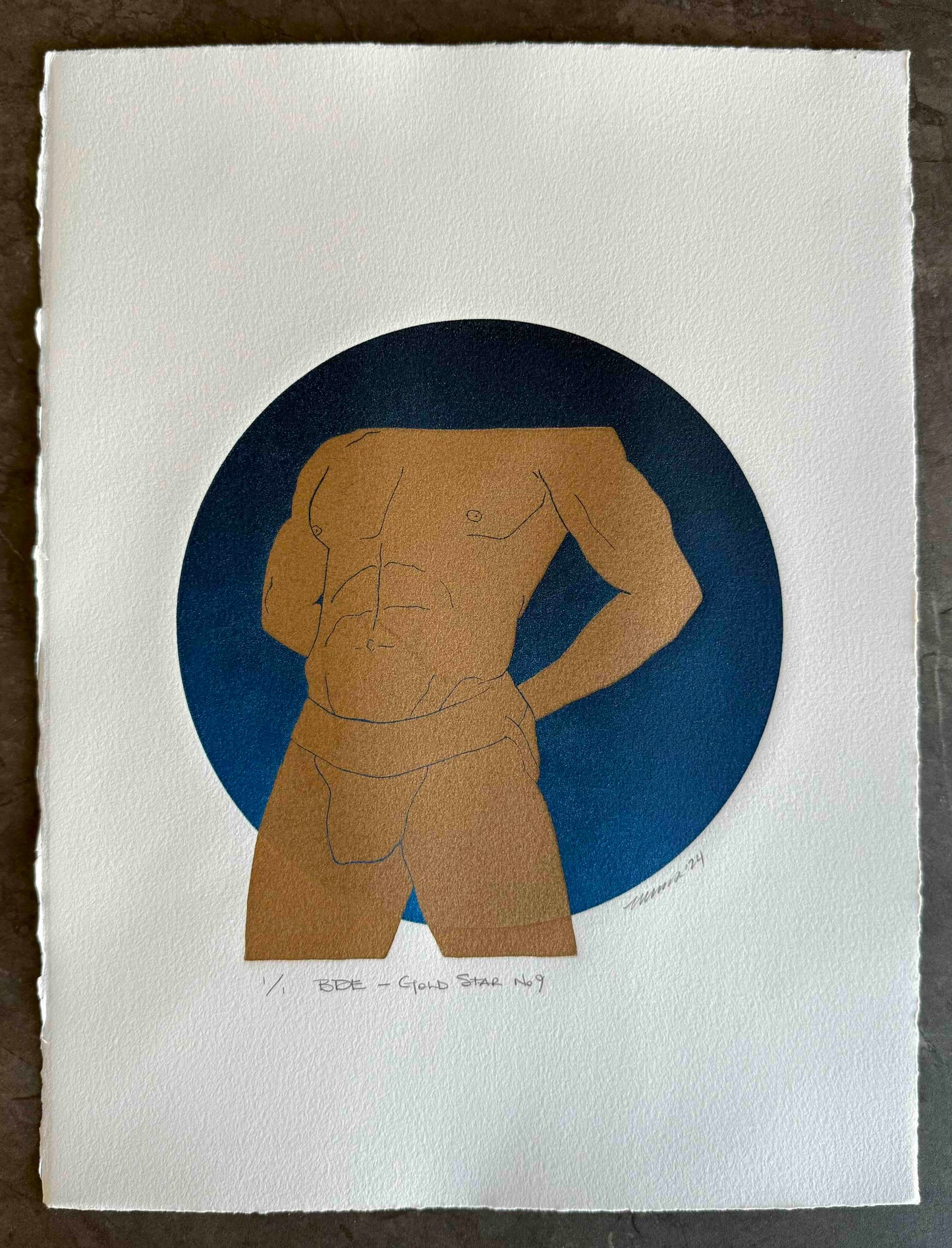 “BDE - Gold Star No. 9”. 11x15 Art.