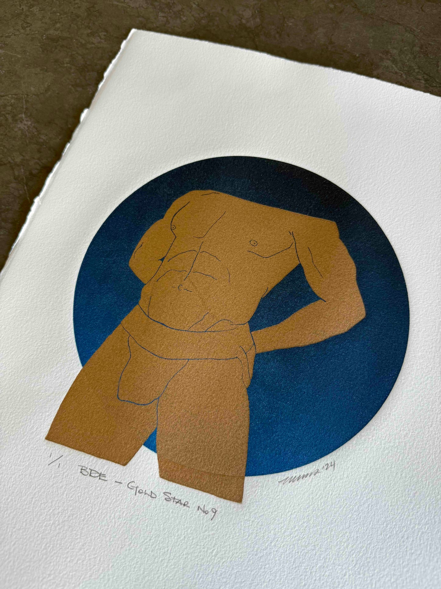 “BDE - Gold Star No. 9”. 11x15 Art.