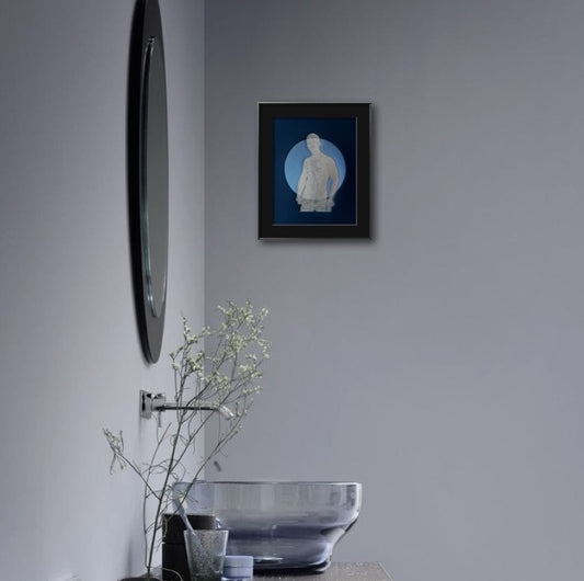 Golden Daddy. Cobalt Blue Ombre. 8x10 Art in 11x14 Mat.