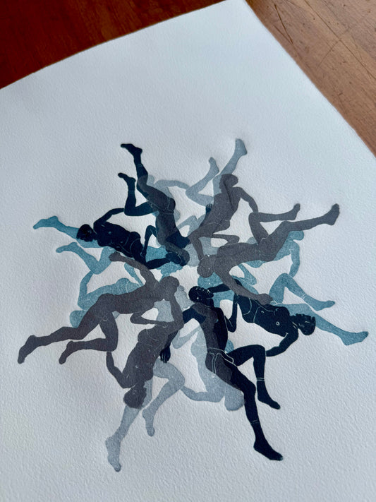 "Boys of Helios: Aegean Desire No. 3". MENdala Collection. 11x15 Art.