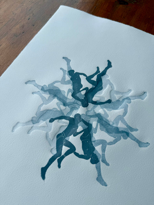 "Boys of Helios: Nocturne of Desire No. 1". MENdala Collection. 11x15 Art.