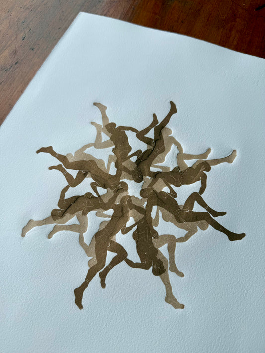 "Boys of Helios: Gilded Eros No. 1". MENdala Collection. 11x15 Art.