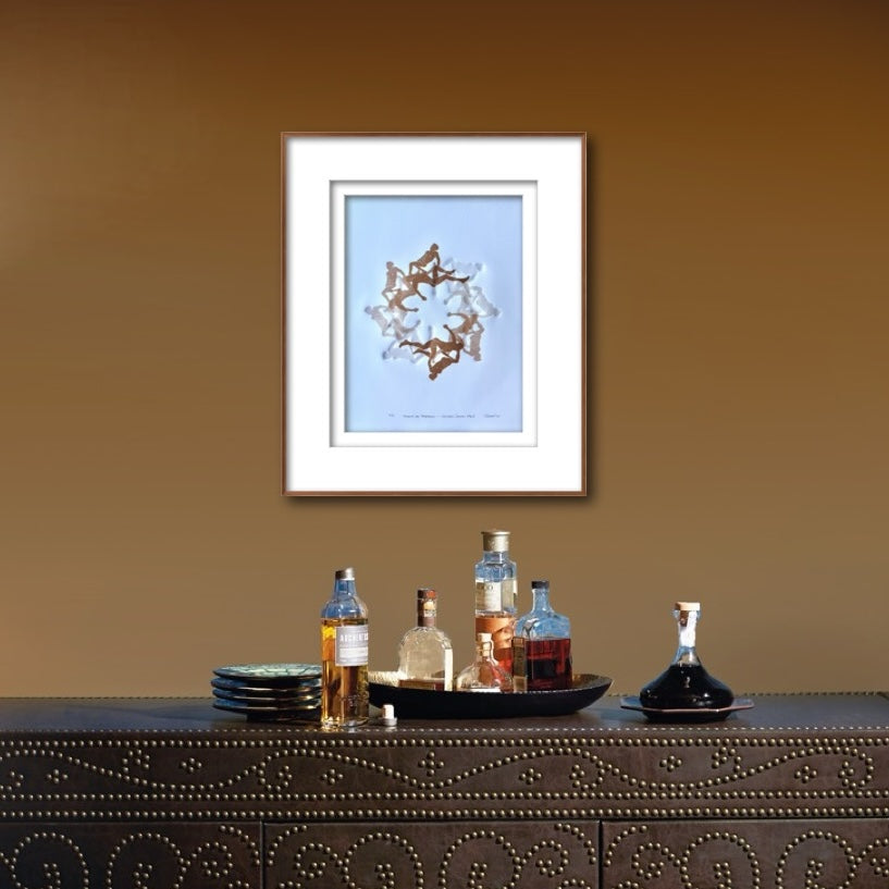 "Homos de Hermes: Gilded Crown No. 2". MENdala Collection. 11x15 Art.