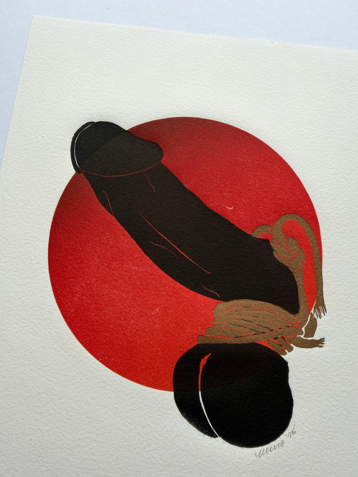 “Golden & Bound - Gold Tassels”. Tan Paper. 8x10 Art. Unmatted.