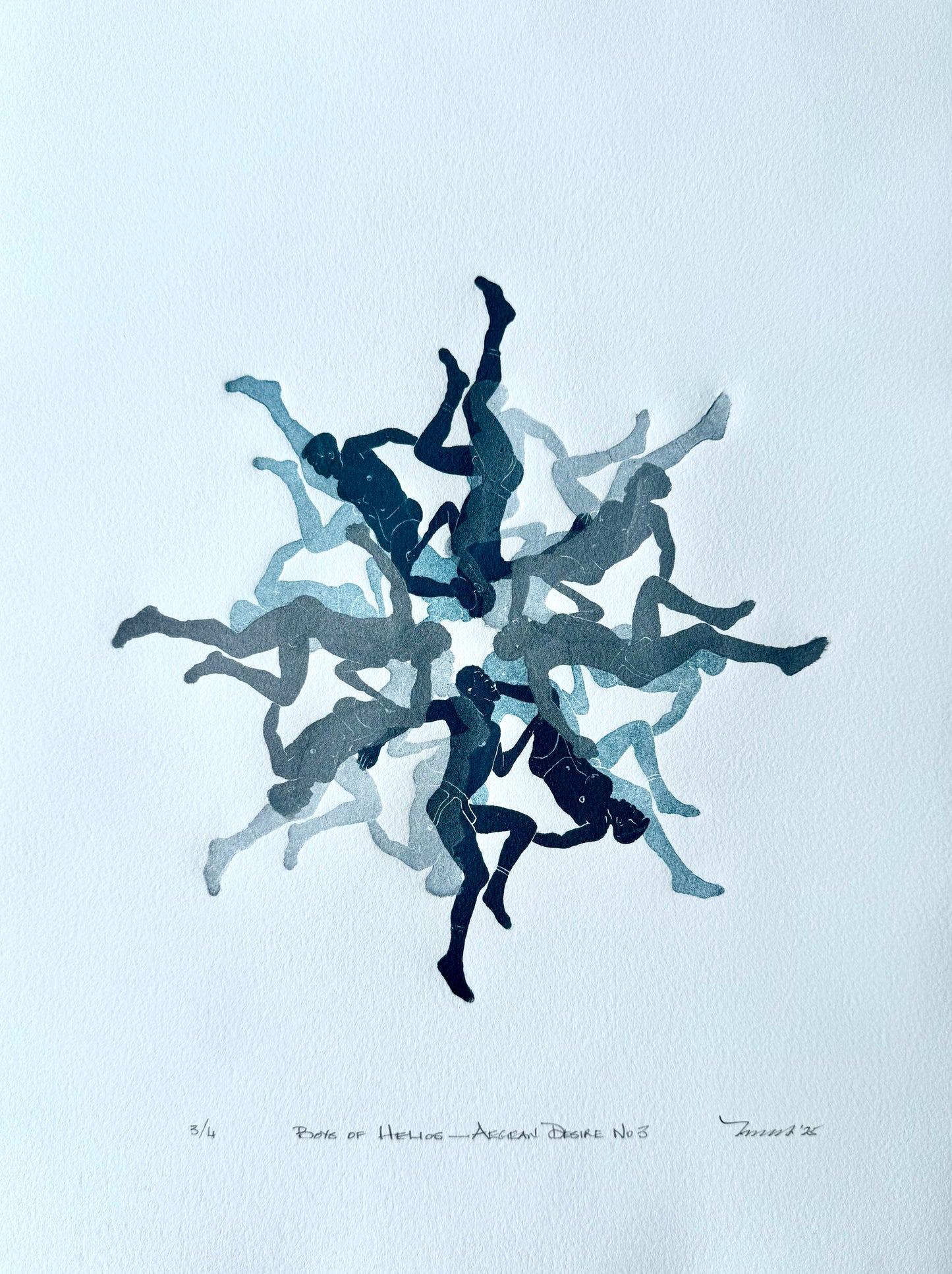 "Boys of Helios: Aegean Desire No. 3". MENdala Collection. 11x15 Art.