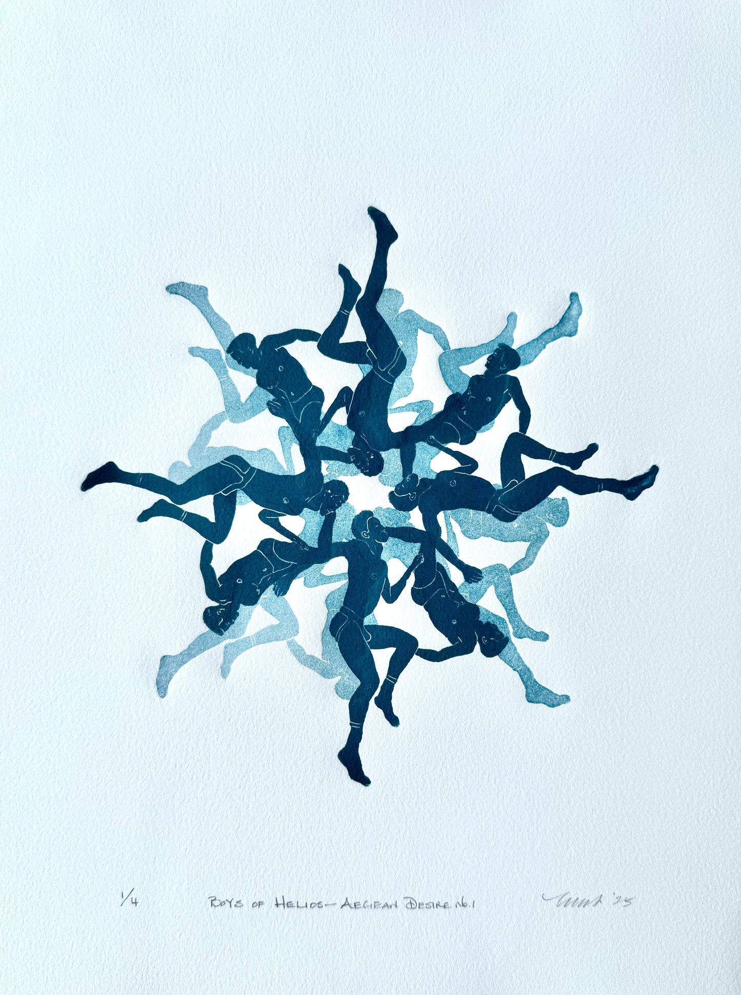"Boys of Helios: Aegean Desire No. 1". MENdala Collection. 11x15 Art.