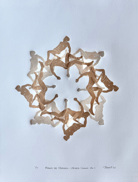 "Homos de Hermes: Gilded Crown No. 1". MENdala Collection. 11x15 Art.