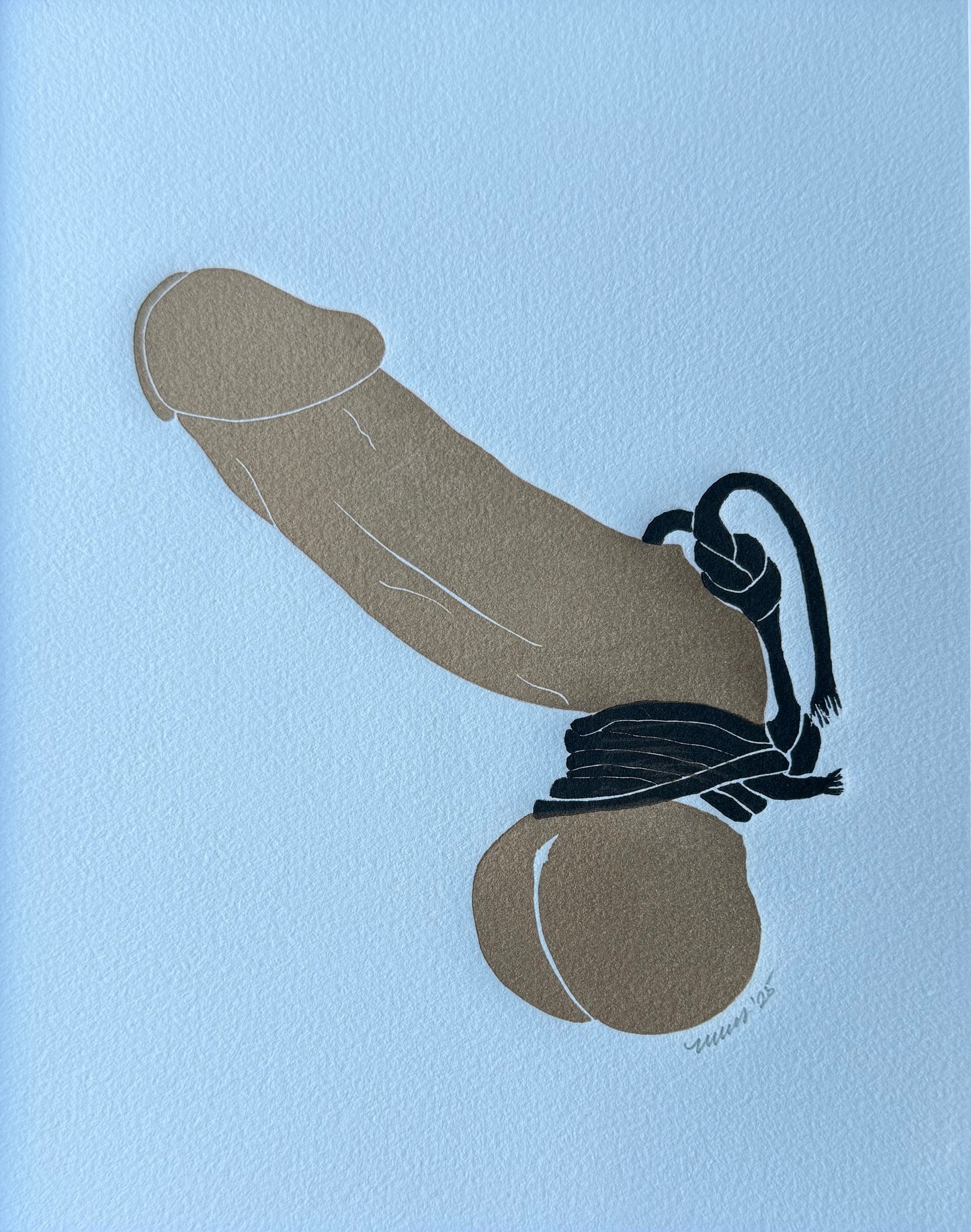 Golden & Bound. 8x10 Art in 11x14 Mat.