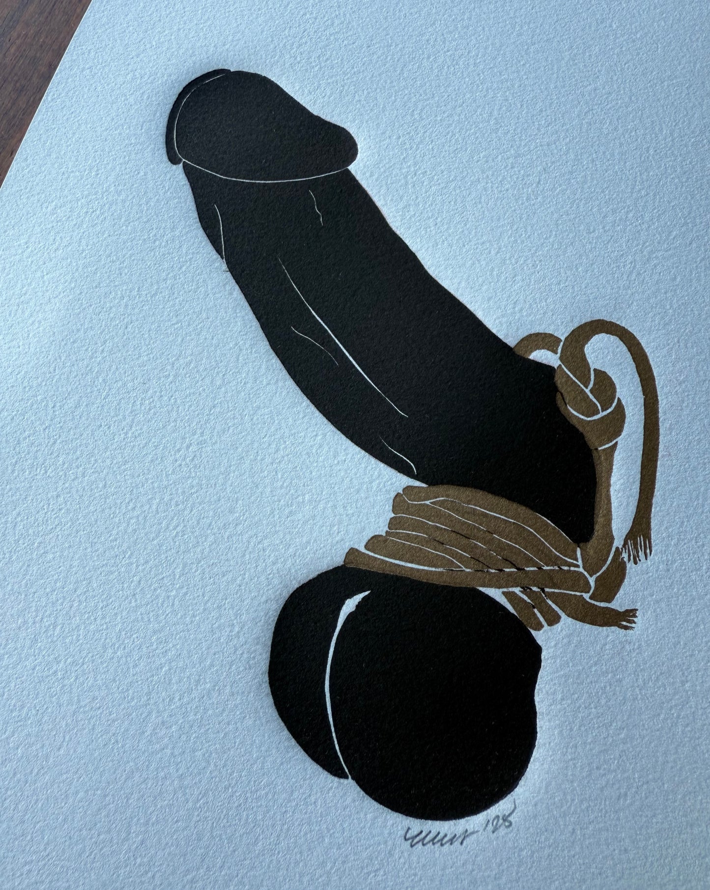 Bound with Golden Tassels. 8x10 Art in 11x14 Mat.