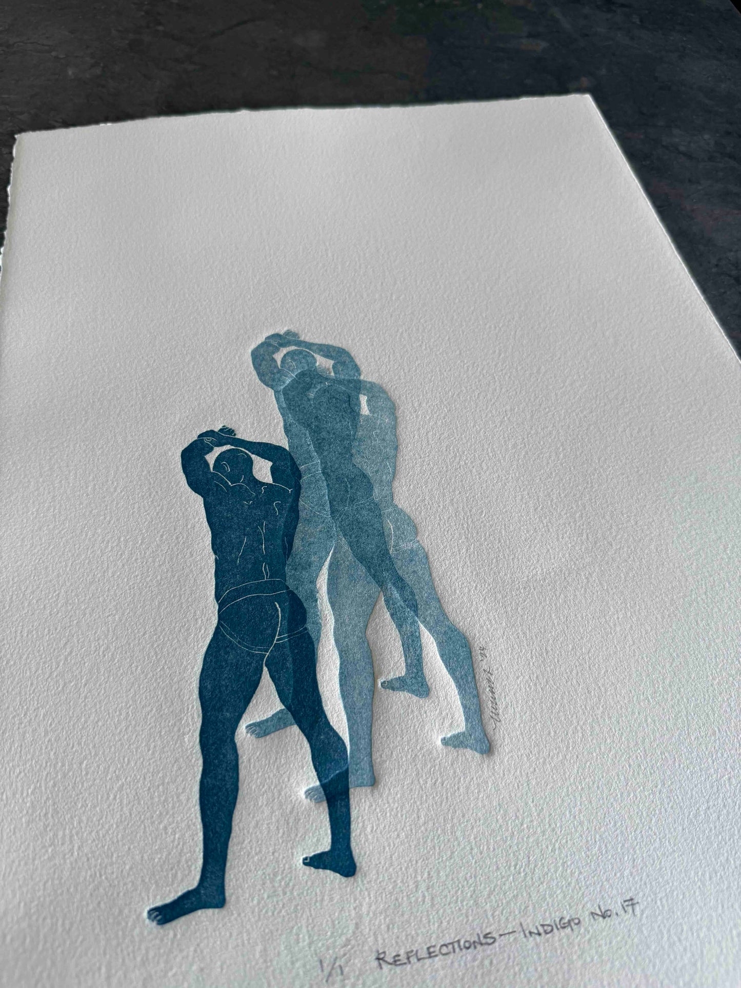 “Reflections - Indigo No. 17”. 11x15 Art.