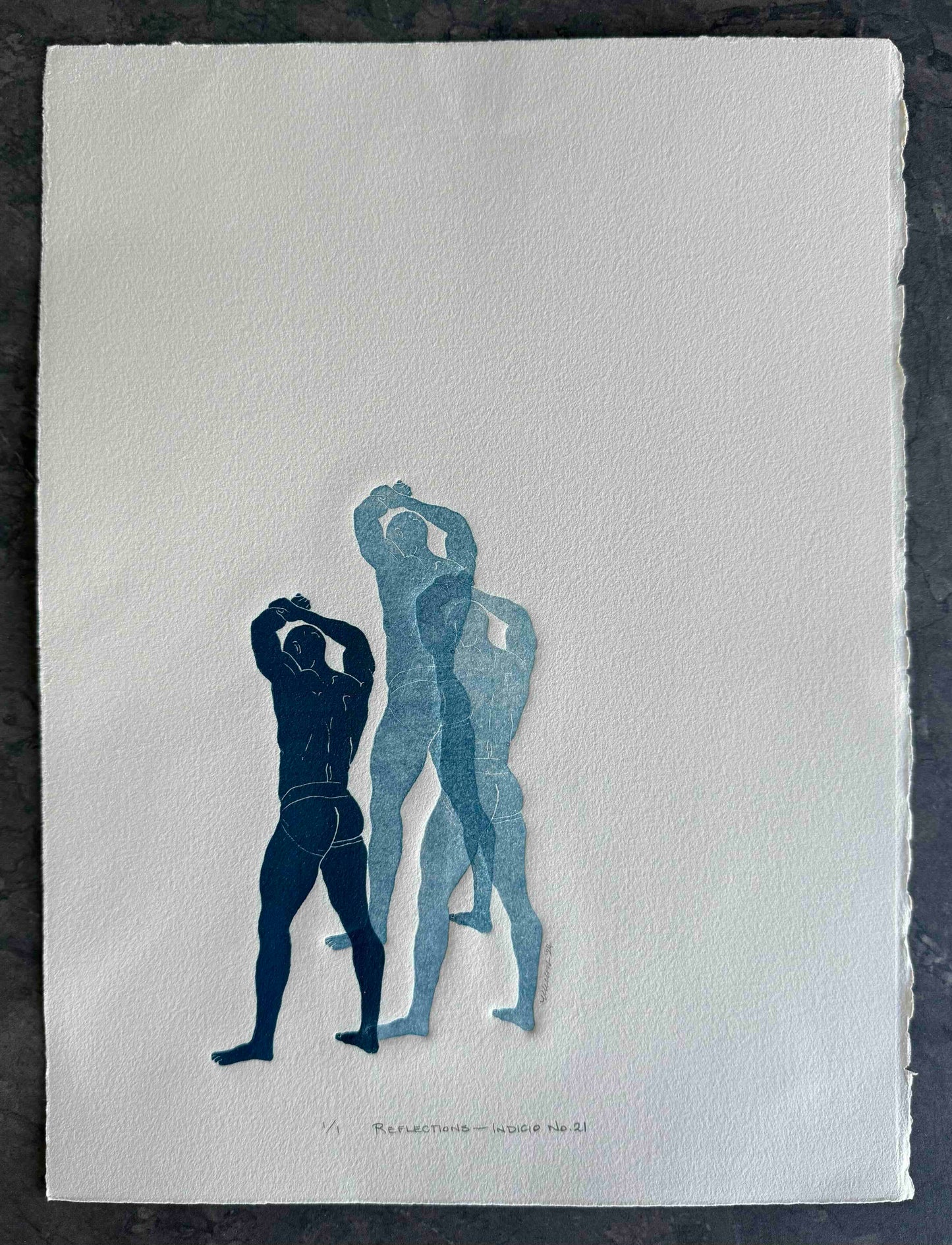 “Reflections - Indigo No. 21”. 11x15 Art.