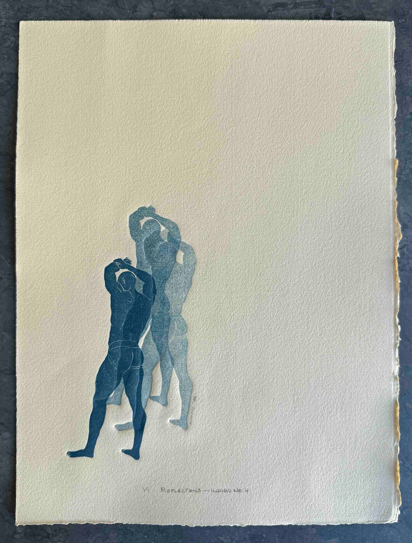 “Reflections - Indigo No. 4”. 11x15 Art.