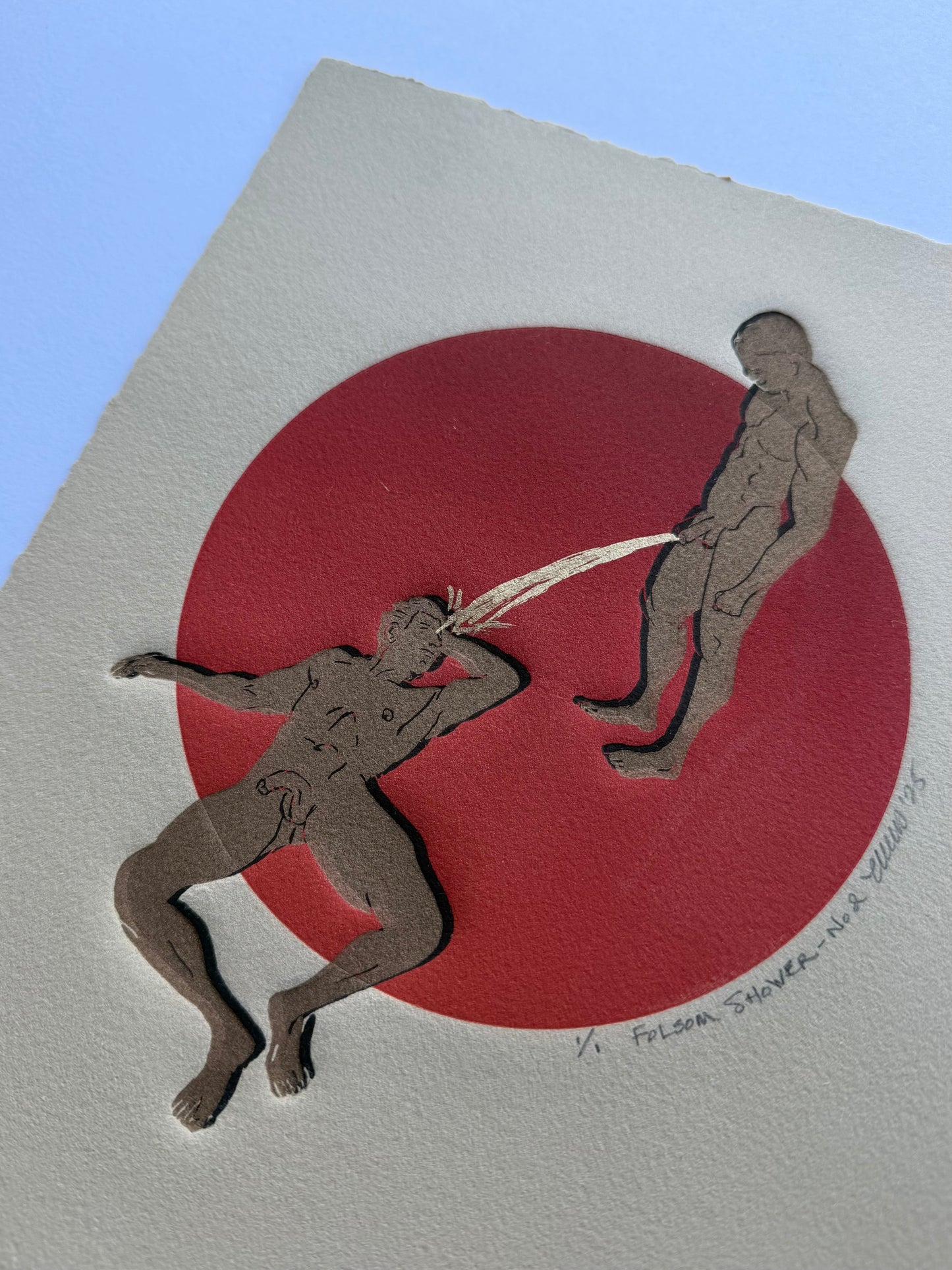 “Folsom Shower - No. 2”. 8x10 Art. Unmatted.