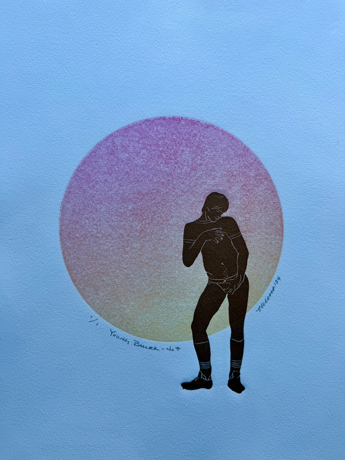 “Young Baller - No. 7”. 11x15 Art. Unmatted.