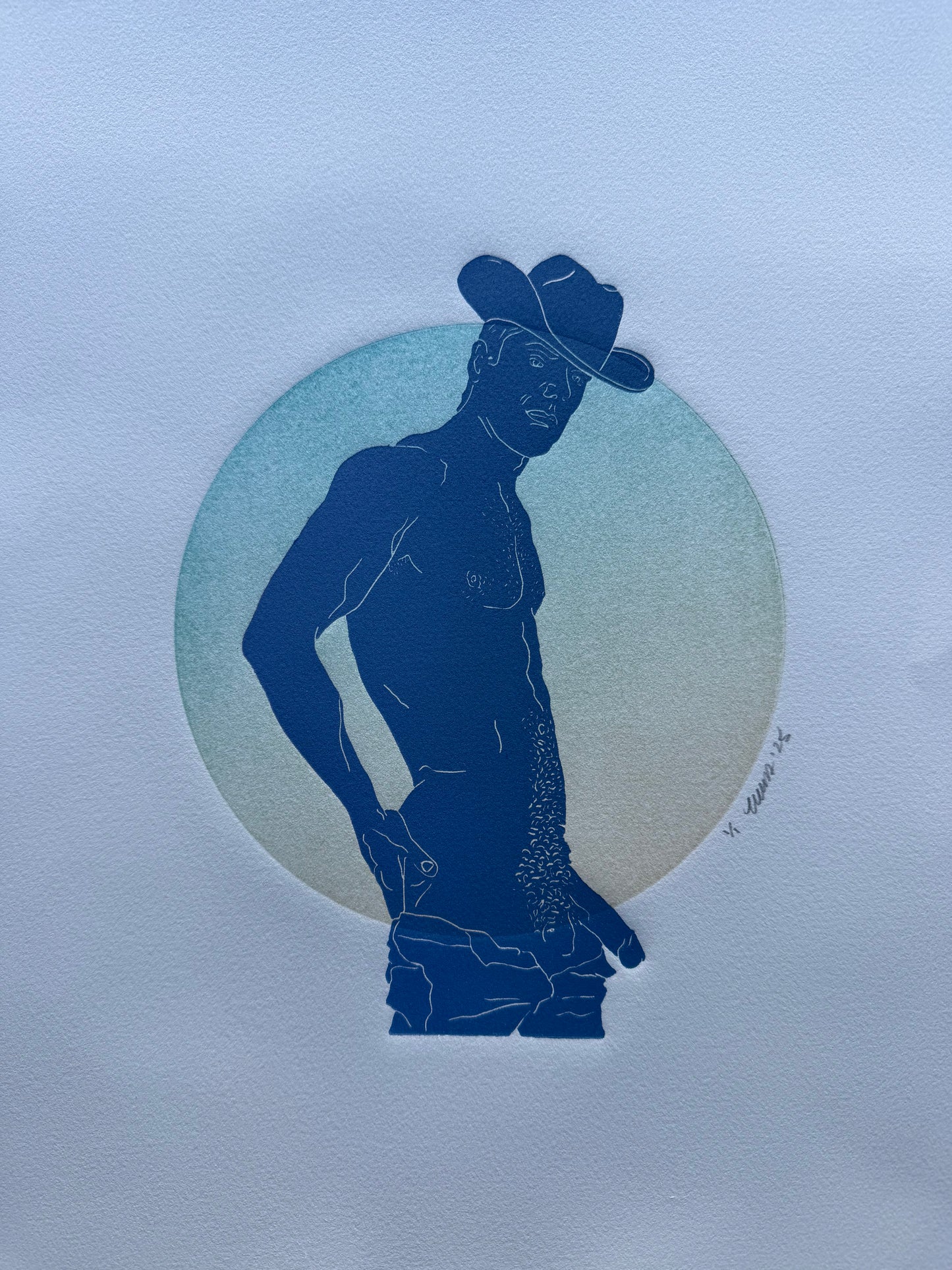 “Howdy”. 11x15 Art. Unmatted.