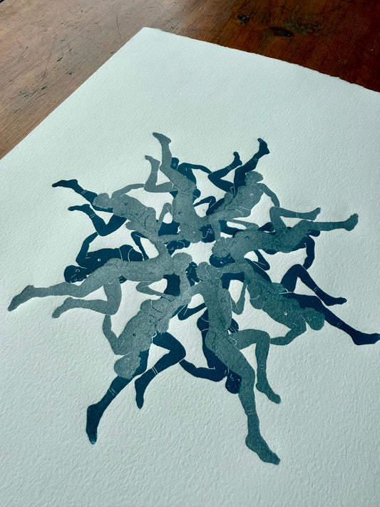 "Boys of Helios:  Nocturne of Desire No. 2". MENdala Collection. 11x15 Art.