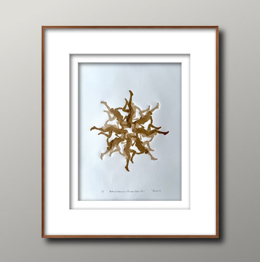 "Boys of Helios: Gilded Eros No. 1". MENdala Collection. 11x15 Art.