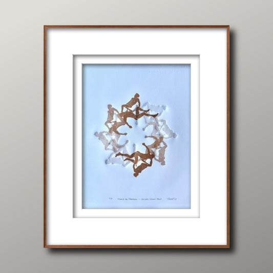 "Homos de Hermes: Gilded Crown No. 2". MENdala Collection. 11x15 Art.