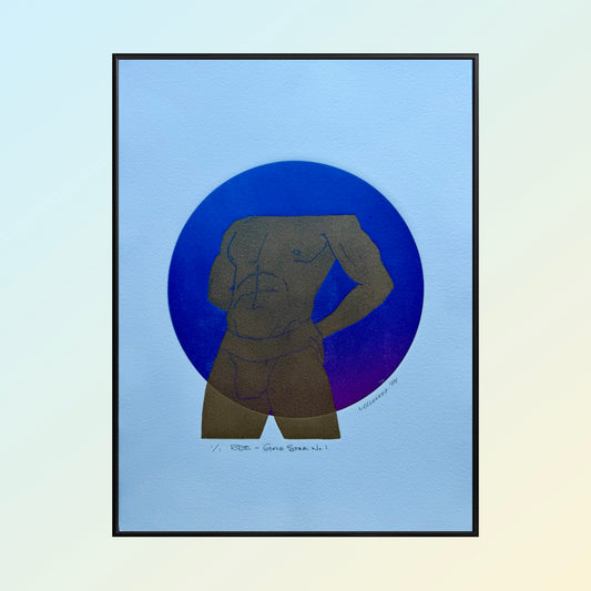 “BDE - Gold Star No. 1”. 11x15 Art. Unmatted.