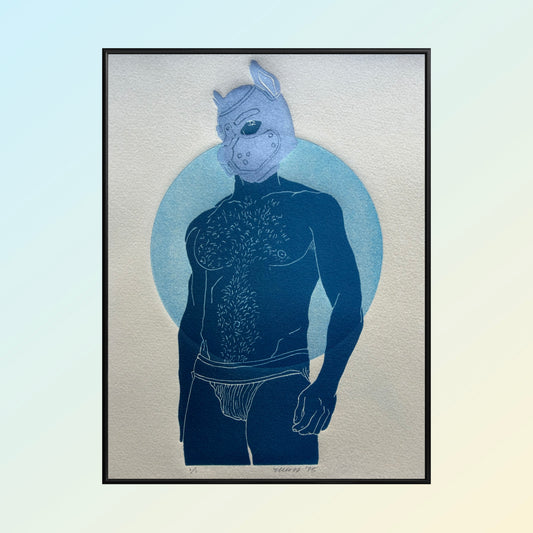 “Drummer Pup”. 8x10 Art. Unmatted.