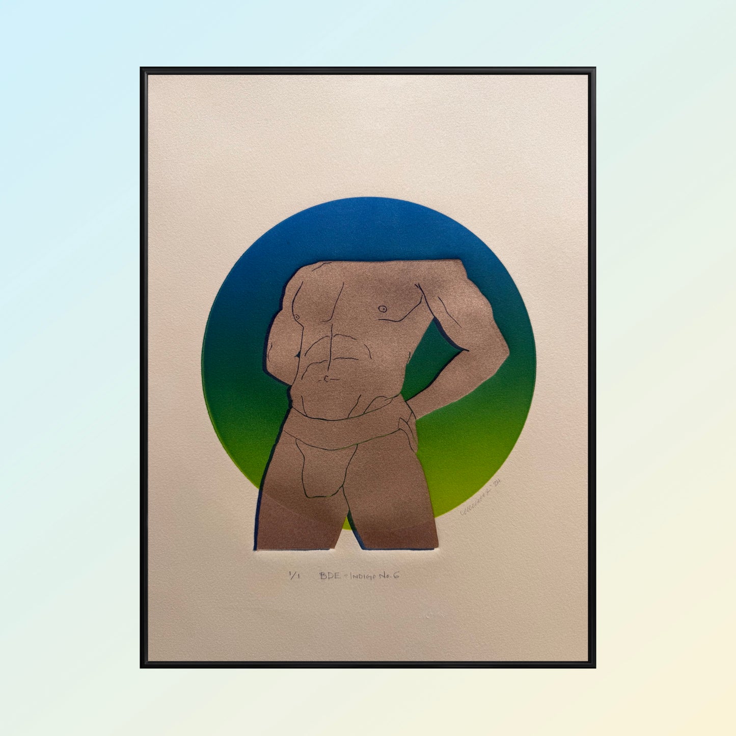 "BDE - Indigo No. 6". 11x15 Art. Unmatted.