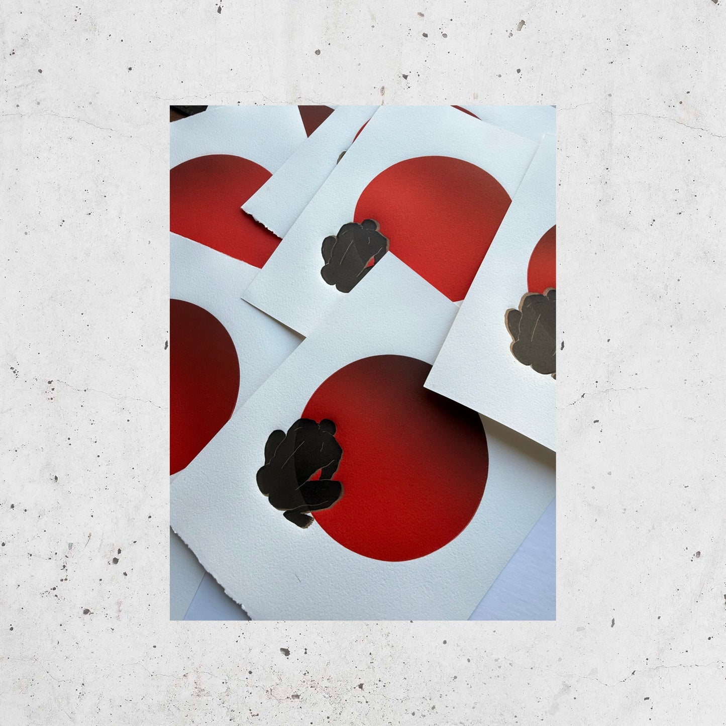 "Heat of Submission: Gold Rim". 8x10 Art. Unmatted