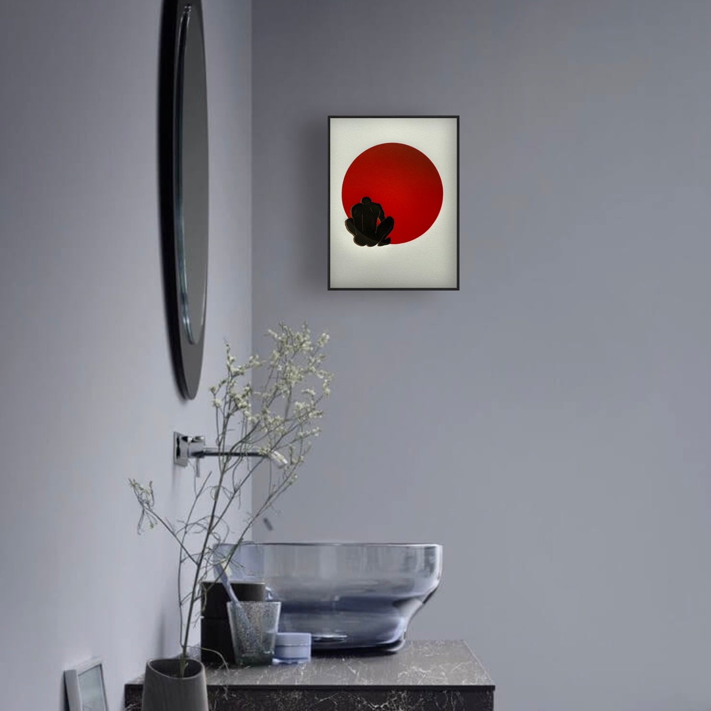 "Heat of Submission: Gold Rim". 8x10 Art. Unmatted