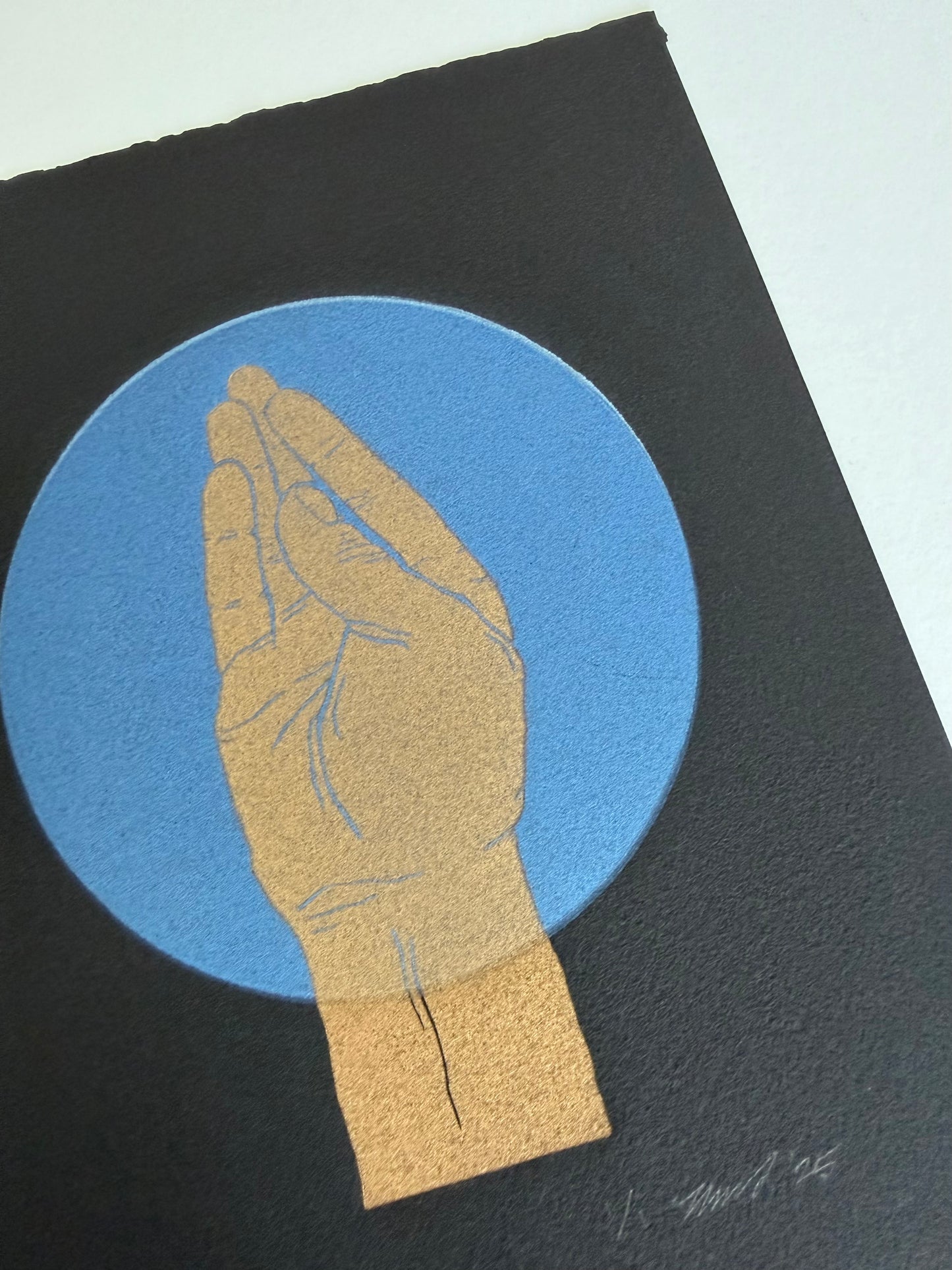 “Chef’s Kiss” on Black Paper. 8x10 Art. Unmatted.