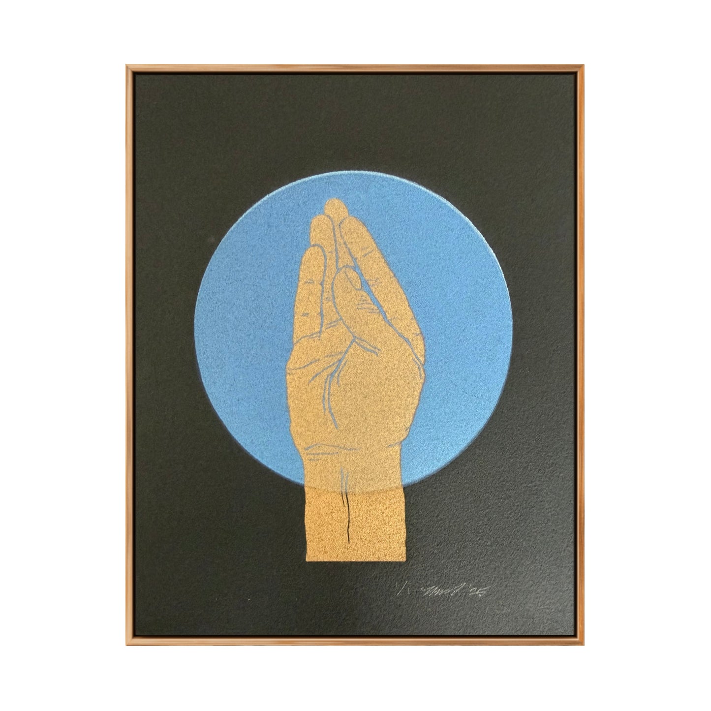 “Chef’s Kiss” on Black Paper. 8x10 Art. Unmatted.