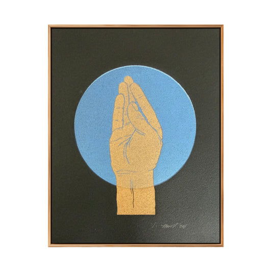 “Chef’s Kiss” on Black Paper. 8x10 Art. Unmatted.