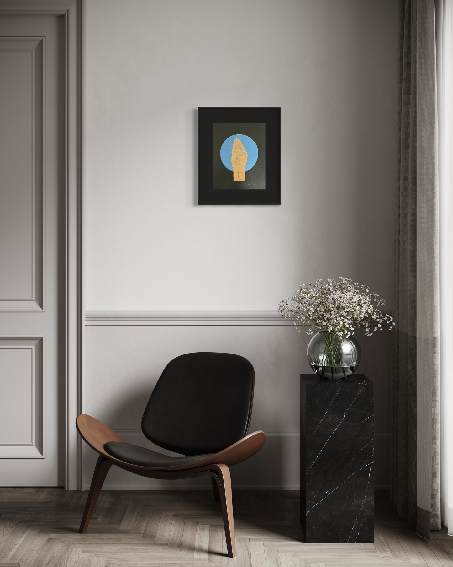 “Chef’s Kiss” on Black Paper. 8x10 Art. Unmatted.