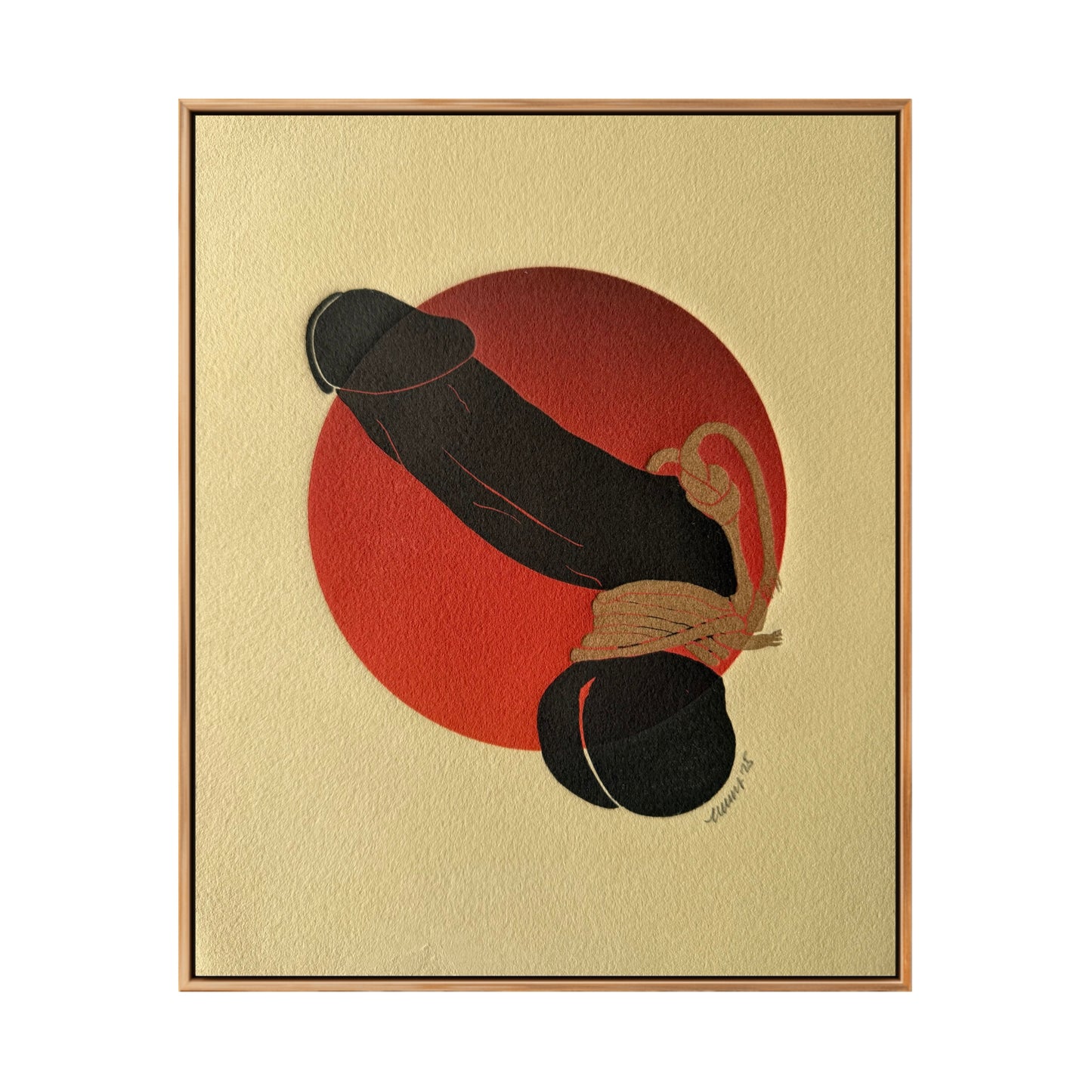 "Bound & Tasseled" on Tan Paper. 8x10 Art. Unmatted.
