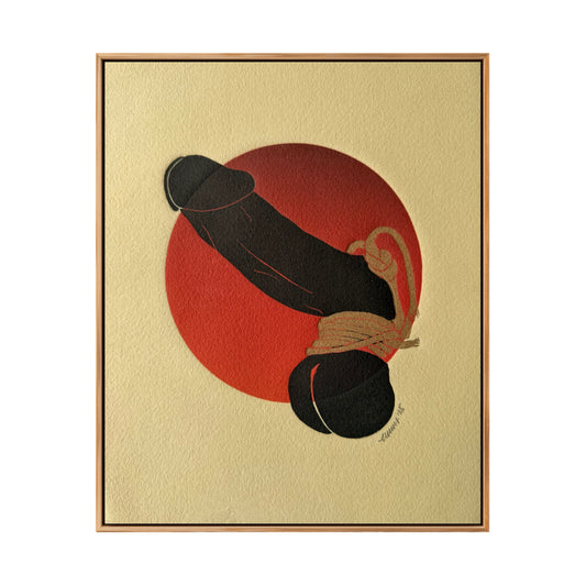 "Bound & Tasseled" on Tan Paper. 8x10 Art. Unmatted.