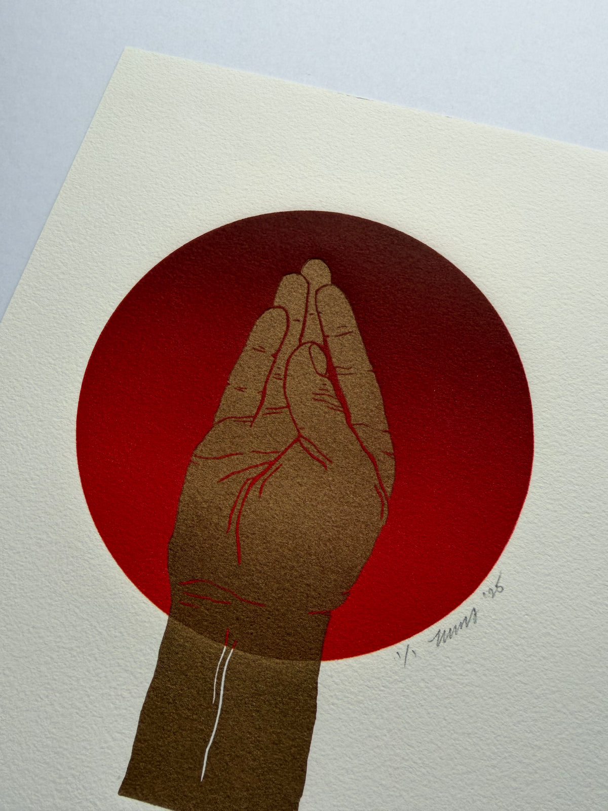 “Chef’s Kiss”. Gold Fist. 8x10 Art. Unmatted.