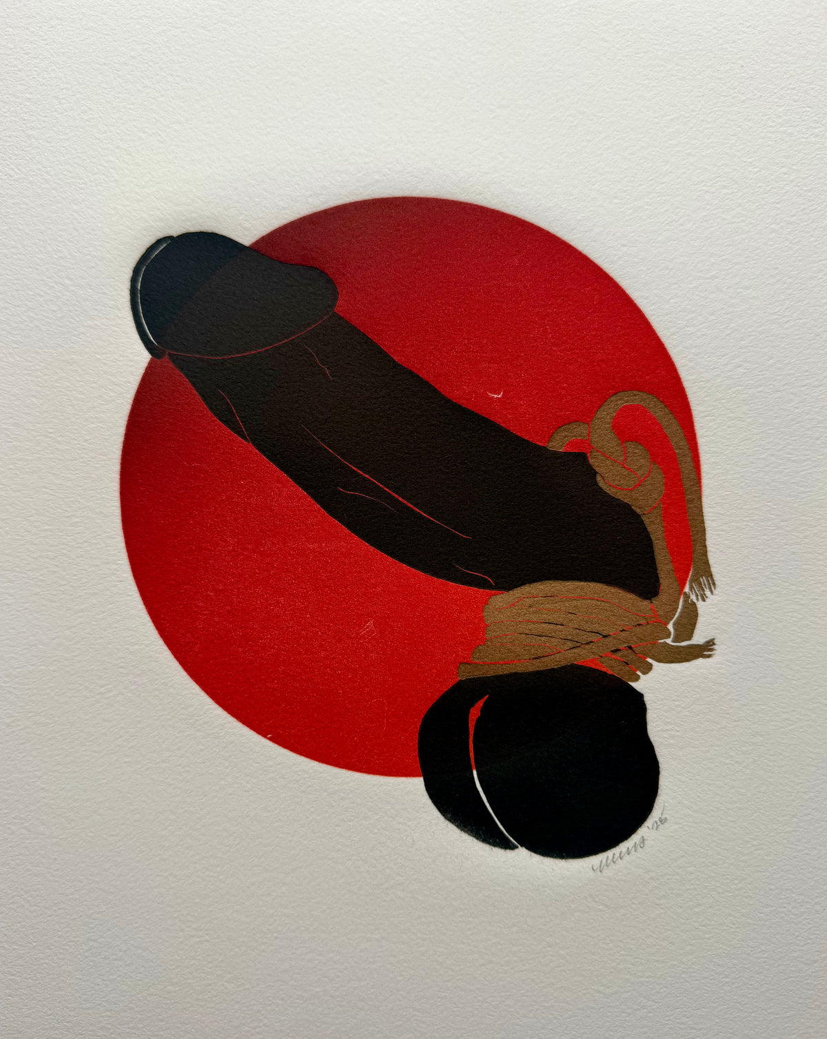 “Golden & Bound - Gold Tassels”. Tan Paper. 8x10 Art. Unmatted.