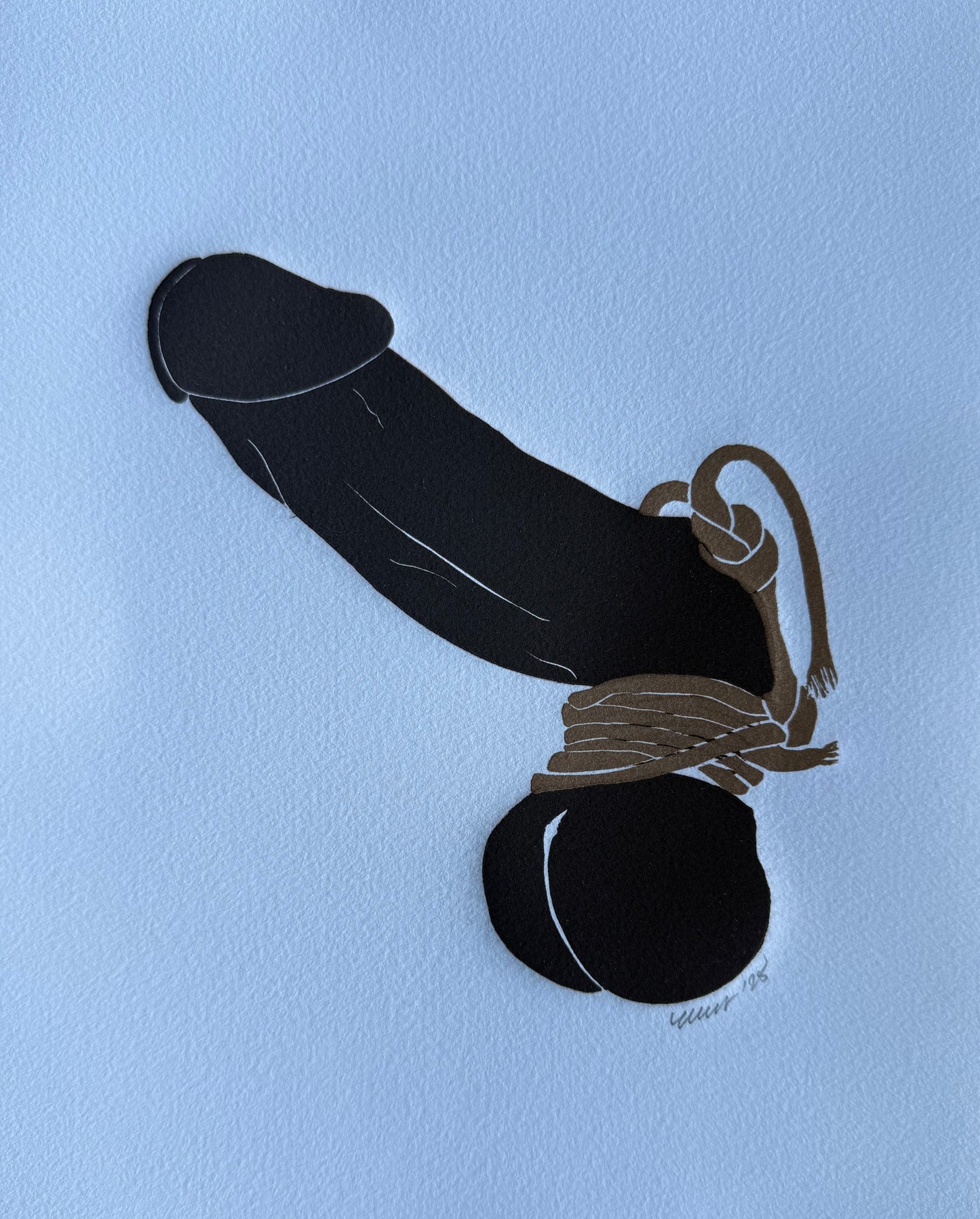 Bound with Golden Tassels. 8x10 Art in 11x14 Mat.